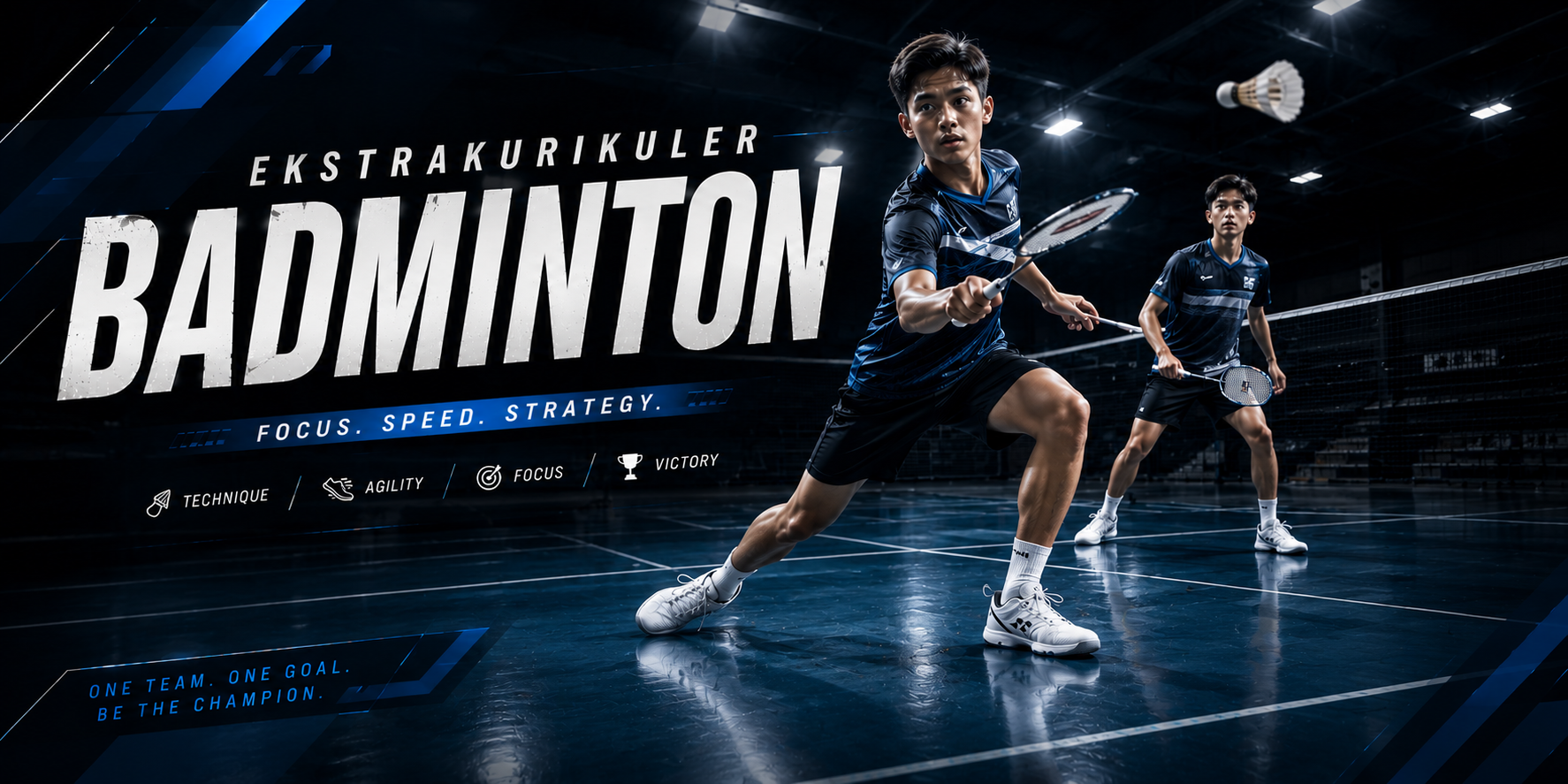 Siswa berlatih badminton di program Mozaiq Future Academy