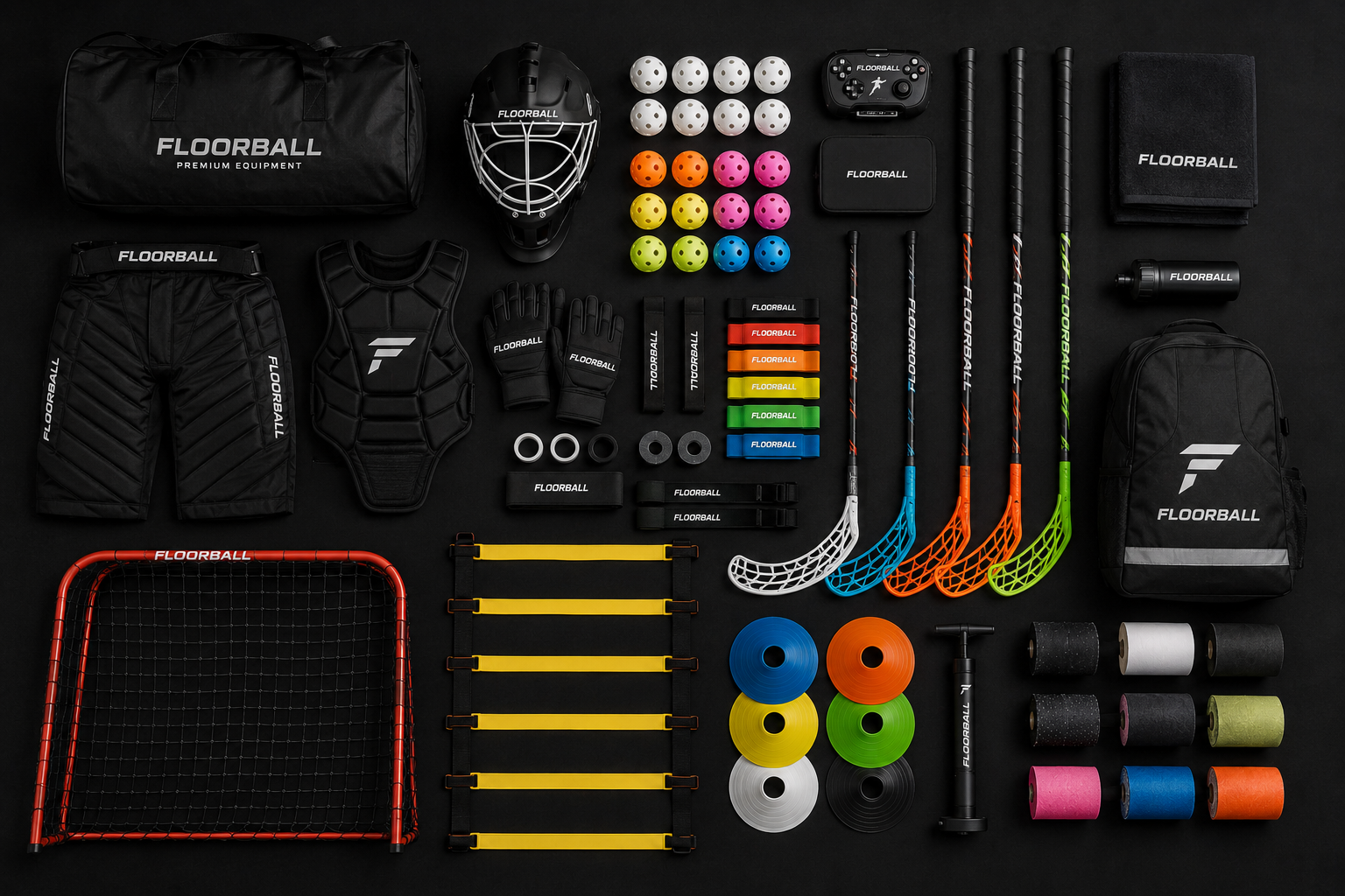 Peralatan floorball untuk program Mozaiq Future Academy
