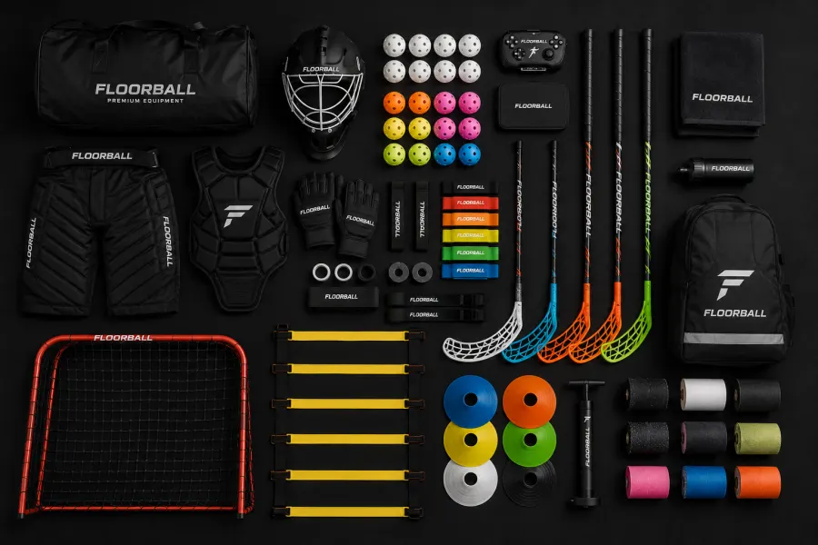 Peralatan floorball untuk program Mozaiq Future Academy