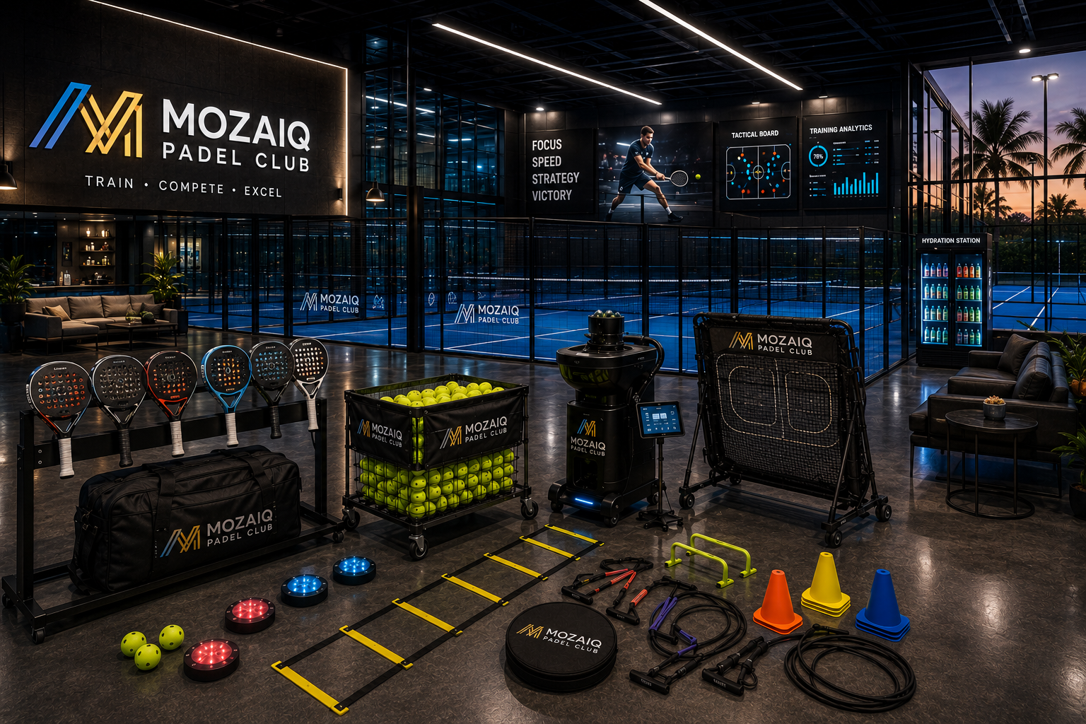 Fasilitas padel untuk program Mozaiq Future Academy